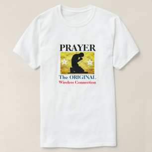 T-shirt Prière - La Connexion Sans Fil Originale Drôle