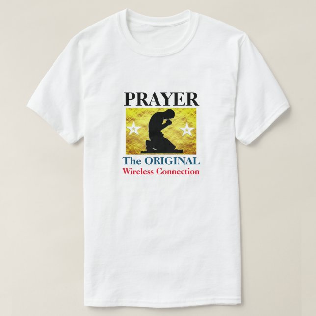 T-shirt Prière - La Connexion Sans Fil Originale Drôle (Design devant)