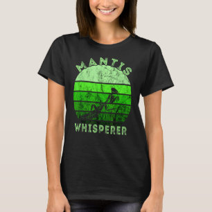 T-shirt Prière Mantis Whisperer Retro Vintage Vert Insec