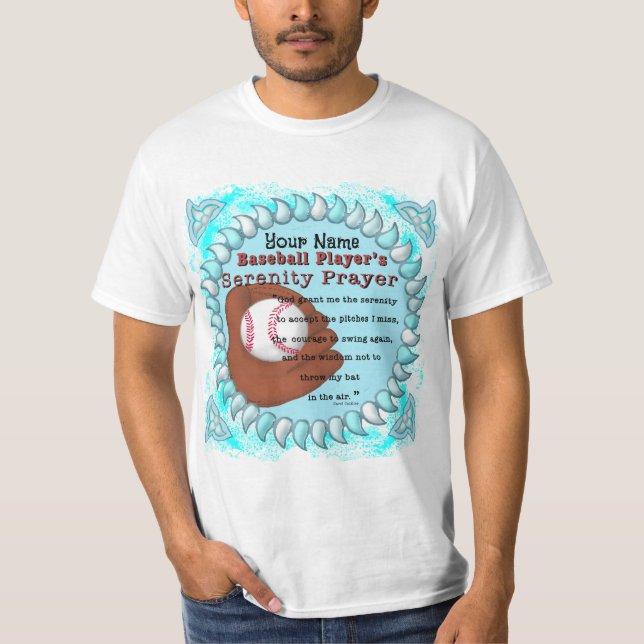 T-shirt Prière pour la sérénité du baseball (Devant)