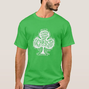 T-shirt Prière Saint Patrick's Breastplate Catholique Vert