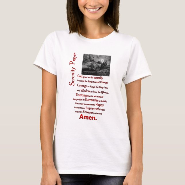 T-shirt Prière Sérénité Marteau Rouge (Devant)