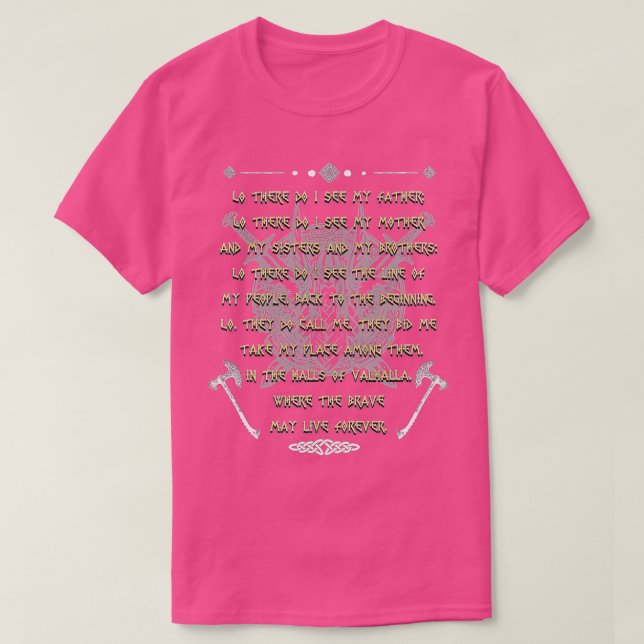 T-shirt Prière Viking avant la bataille Vikings Guerriers (Design devant)