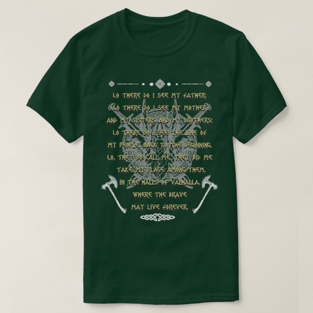 T-shirt Prière Viking avant la bataille Vikings Guerriers (Design devant)