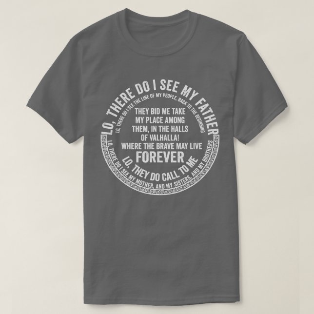 T-shirt Prière Viking, Lo, Je Vois Mon Père (Design devant)