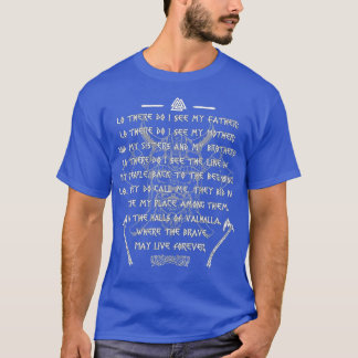 T-shirt Prière Viking Warrior Nordic Axes Avant La Bataill