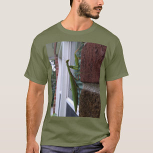 T-shirt Priez Mantis sur mur de briques