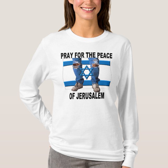 T-shirt Priez pour la paix de Jérusalem (Devant)