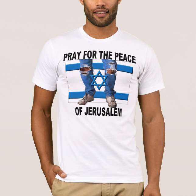 T-shirt Priez pour la paix de Jérusalem (Devant)