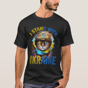 T-shirt Priez Pour Le Soutien Du Soldat Ukrainien En Chat 