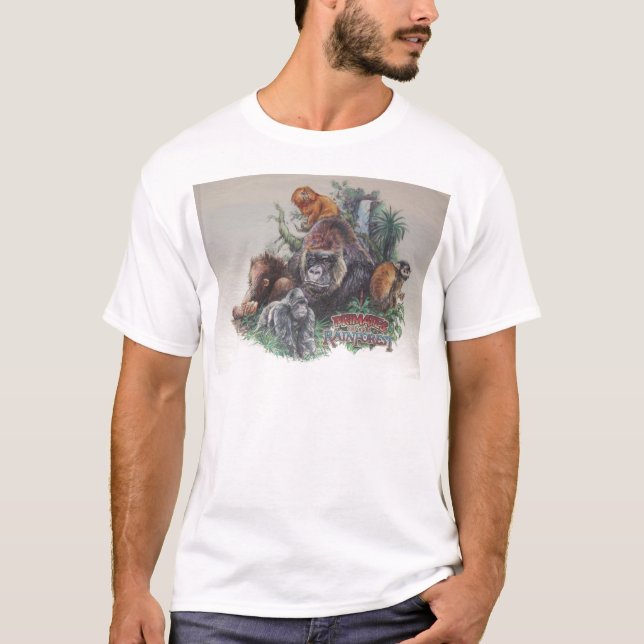T-shirt Primats de la forêt tropicale (Devant)