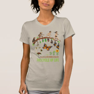 T-shirt Primats d'évolution de la vie à équiper, papillon