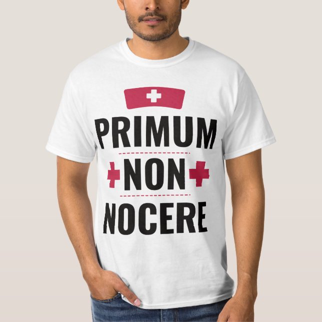 T-shirt primum non nocere Latin Nurse (Devant)