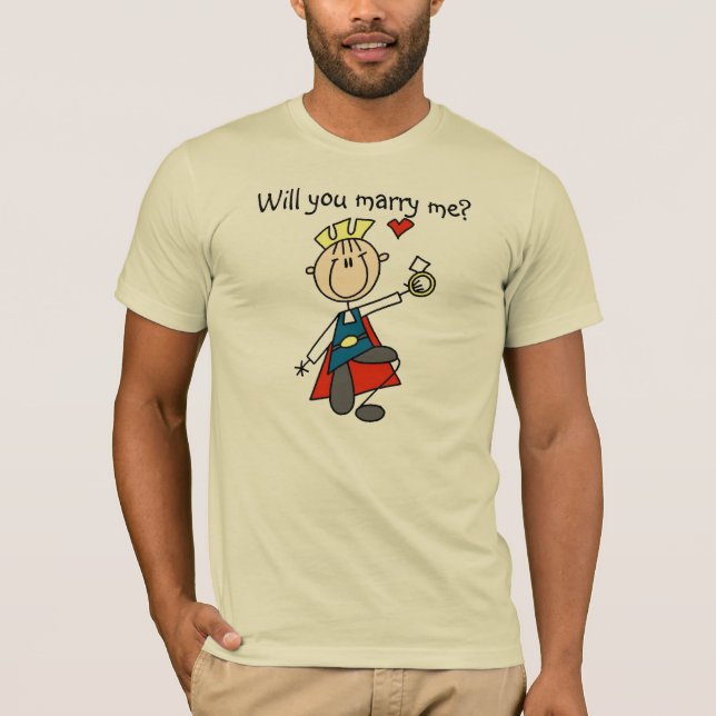 T-shirt Prince Charming Me Marieras-Tu Chemise (Devant)
