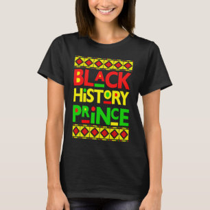 T-shirt Prince de l'histoire noire Mélanin Garçon Fils Bru