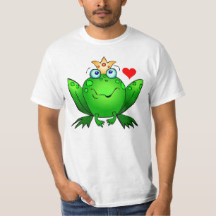 T-shirt Prince héritier au cœur Mignon Grenouille de dessi