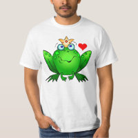 Prince héritier avec la grenouille mignonne de