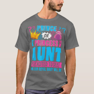 T-shirt Prince ou Princesse Tante Bébé Fête de la Révélati