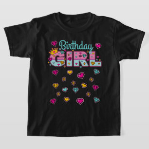 T-shirt Princess Birthday Girl Numéro de la Couronne