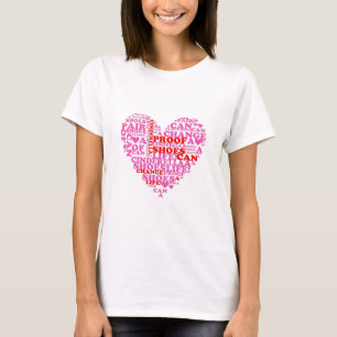 T-shirt Princess Cinderella Chaussures Citation Coeur rose