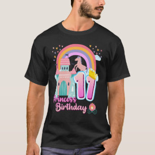T-shirt Princesse 11e anniversaire Cheval Rainbow Castle B