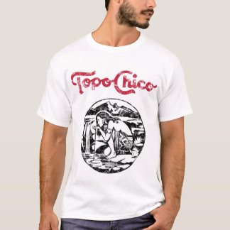 T-shirt princesse aztèque - Topo Chico agua minéral porté
