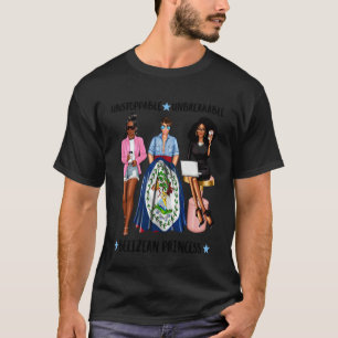 T-shirt Princesse Bélizienne Inarrêtable Drapeau du Belize