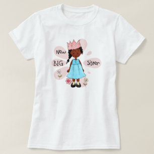 T-shirt Princesse Big Soeur Africaine Américaine