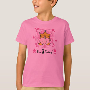 T-shirt Princesse blonde 5ème anniversaire