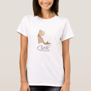 T-shirt Princesse Cendrillon Citation Chaussures Beige T-s