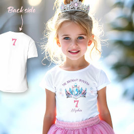 T-shirt Princesse Couronne rose bleu pourpre Anniversaire