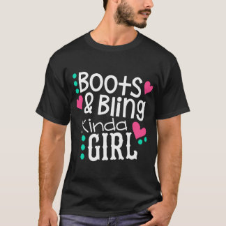 T-shirt Princesse Cowboy Boots Cowgirl Bling Pays Ouest