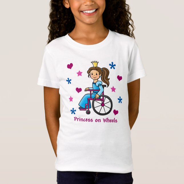 T-Shirt Princesse de fauteuil roulant (Devant)
