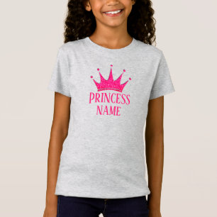 T-Shirt Princesse de la Couronne rose ... Ajouter un nom à