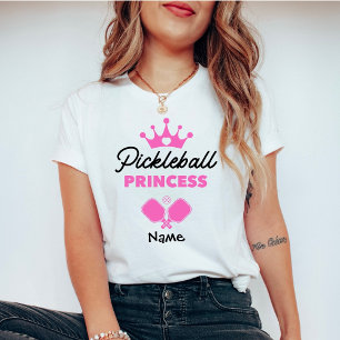 T-shirt Princesse de Pickleball Rose Personnalisé