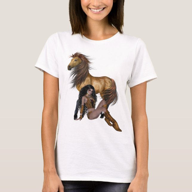 T-shirt Princesse et Chemise du cheval amérindien (Devant)