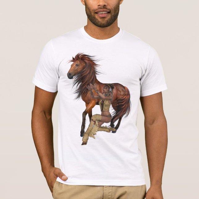 T-shirt Princesse et Chemise du cheval amérindien (Devant)
