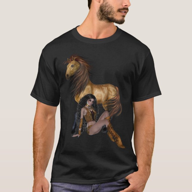 T-shirt Princesse et Chemise du cheval amérindien (Devant)