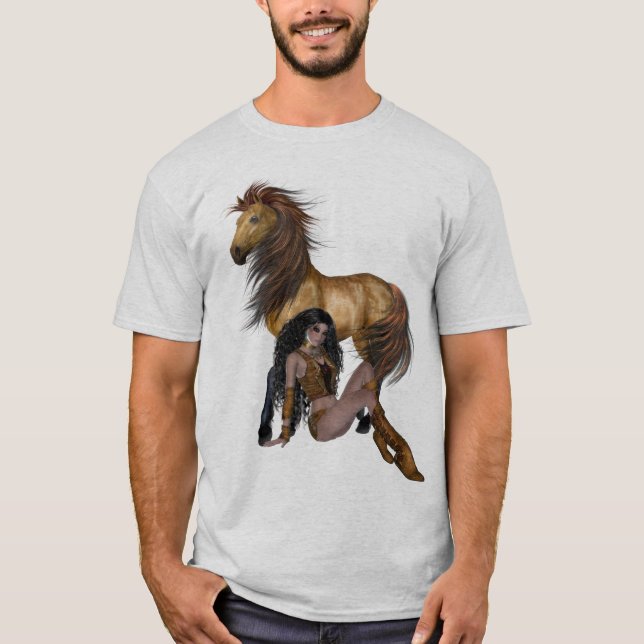 T-shirt Princesse et Chemise du cheval amérindien (Devant)