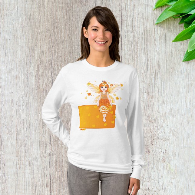 T-shirt Princesse Fée d'automne avec Feuilles orange et Co (Créateur téléchargé)