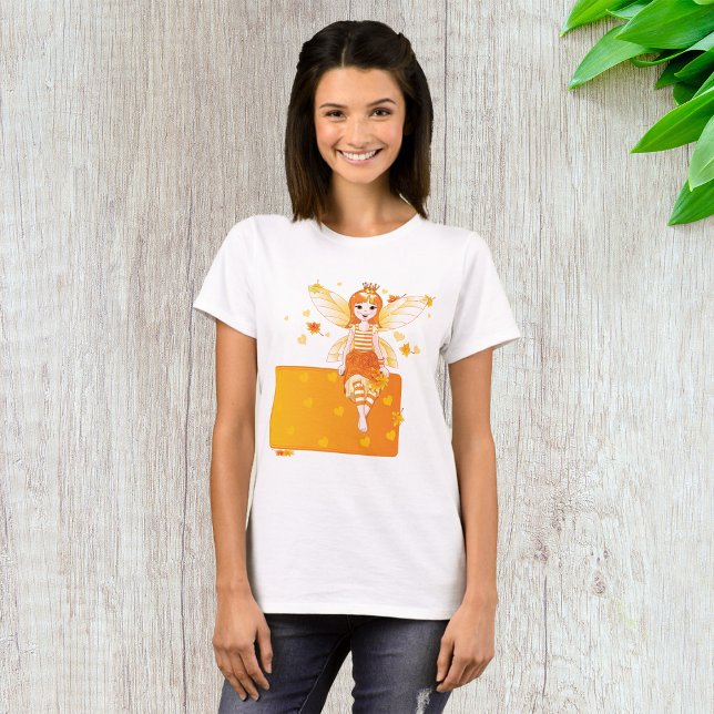 T-shirt Princesse Fée d'automne avec Feuilles orange et Co (Créateur téléchargé)