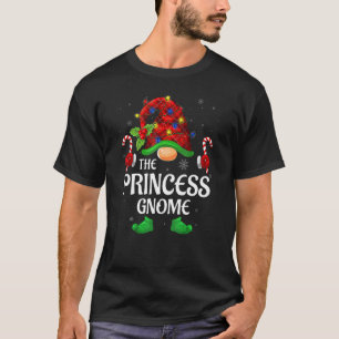 T-shirt Princesse Gnome Buffalo Rouge Plaid Famille C