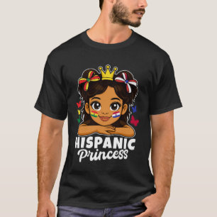 T-shirt Princesse hispanique fille drapeau Bolivie et Para