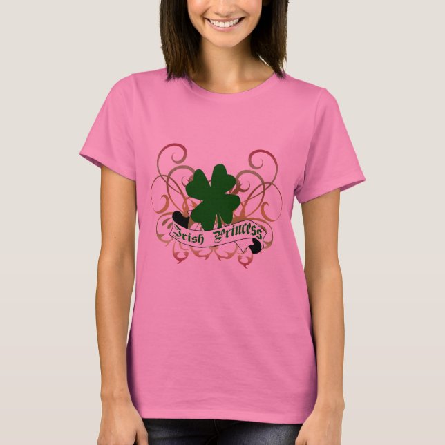 T-shirt Princesse irlandaise Shamrock (Devant)