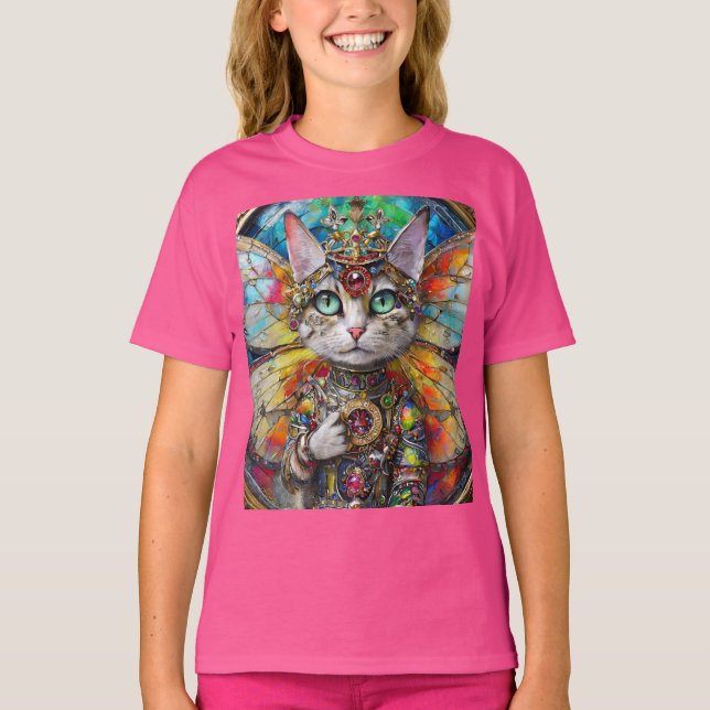 T-shirt Princesse Kitty Chat de la Brigade des papillons (Devant)