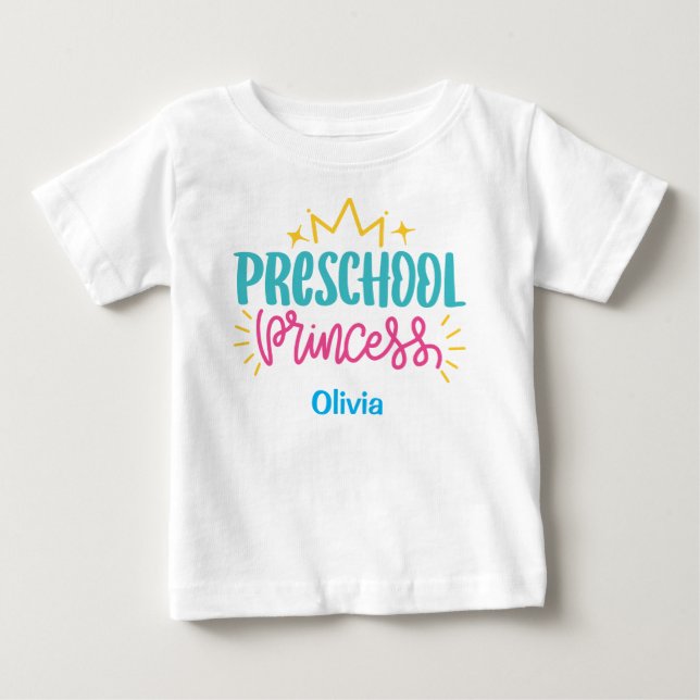 T-shirt Princesse Pré-Scolaire personnalisé (Devant)