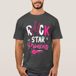 T-shirt Princesse Rock Star Fille d'anniversaire Rockstar