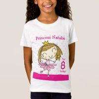 Princesse rose mignonne 8ème anniversaire de l'âge