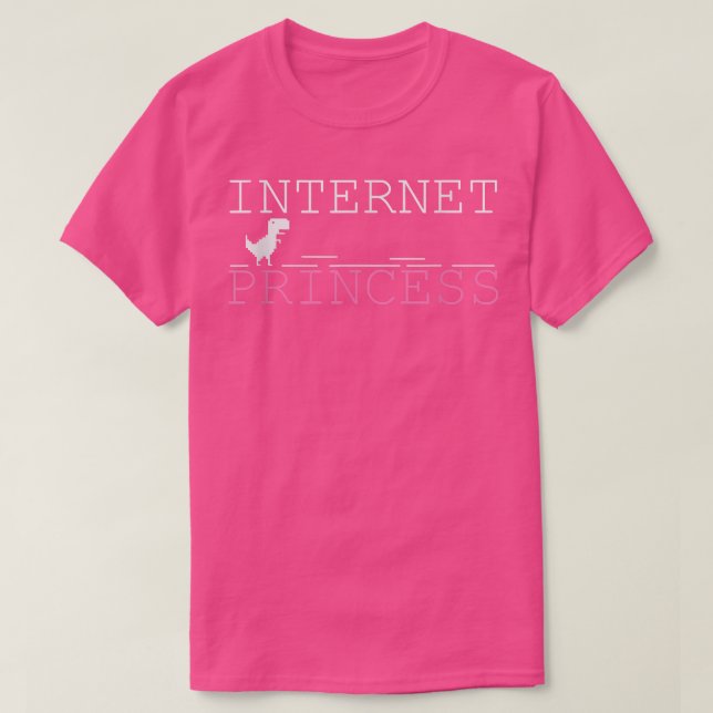 T-shirt Princesse sur Internet Princesse Dino Jeu (Design devant)