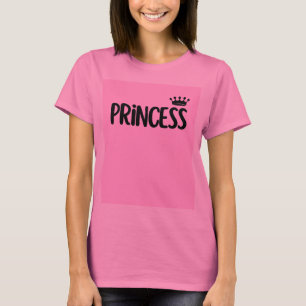 T-shirt Princesse   Tee-shirt Rose Couronne Mignon